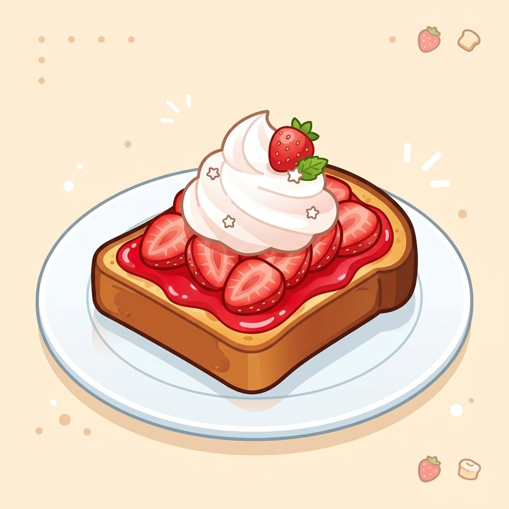 草莓鮮奶油吐司